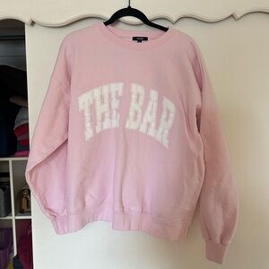 The Bar Varsity Sweatshirt - blush pink